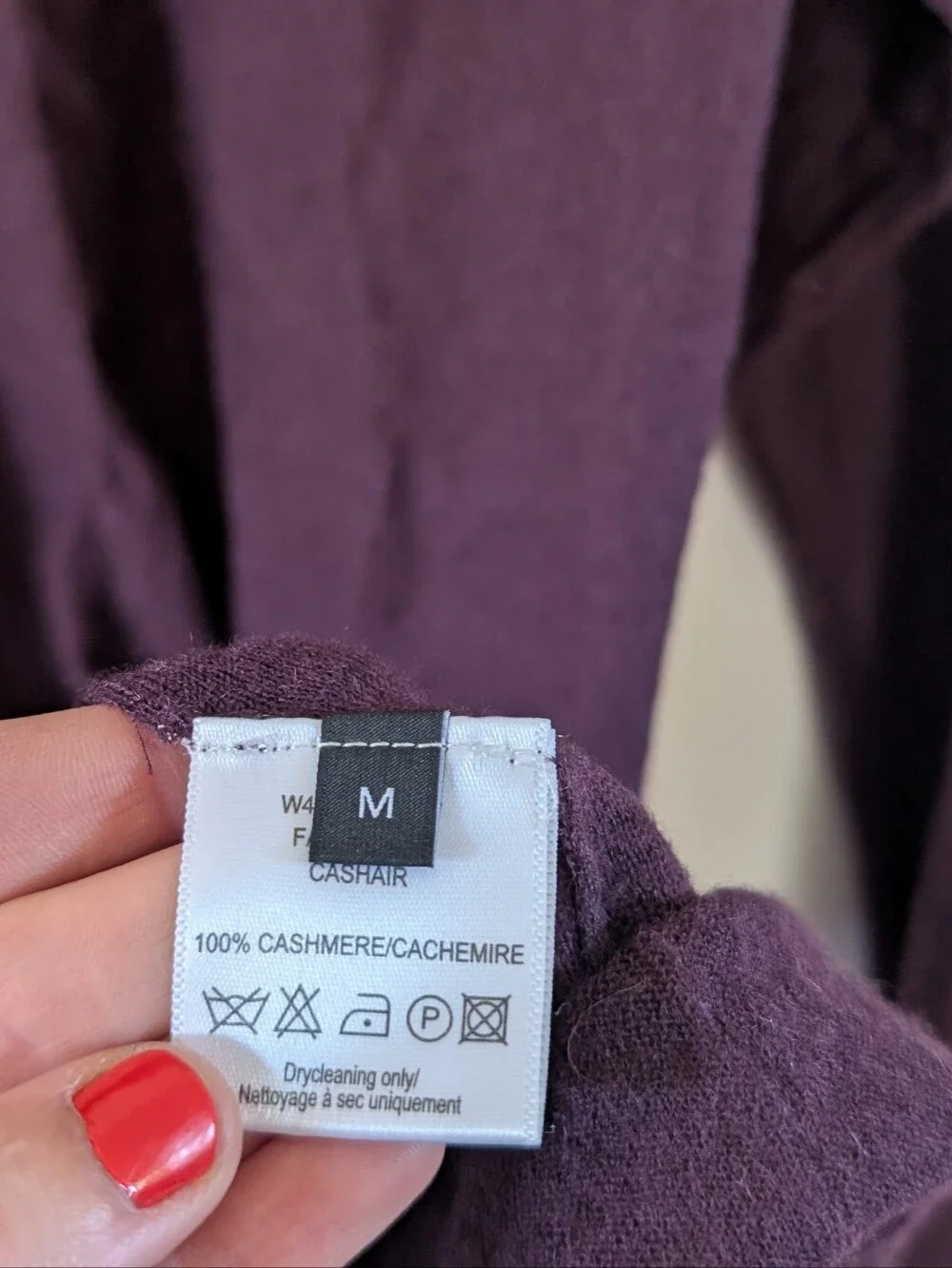 Joseph 100% Fine Cashmere Tunic Long Sweater Aubergine Purple Color M Medium